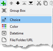 Adding a Choice parameter